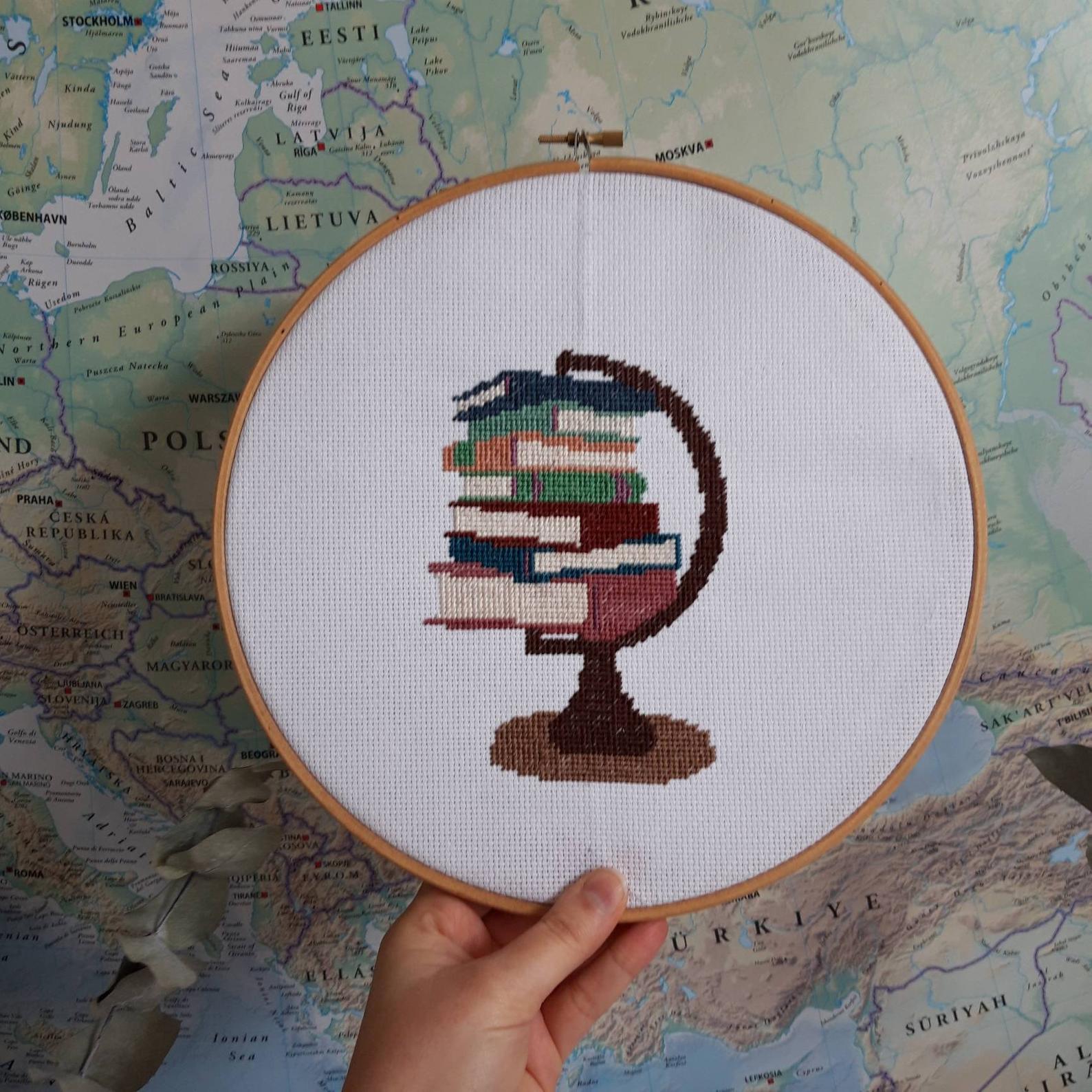 More Awesome Literary Embroidery, blog post by Aspasia S. Bissas, needlepoint, embroidery, cross-stitch, cross stitch, crossstitch, patterns, free patterns, books, reading, bookish, literary, aspasiasbissas.com, books are my world, etsy, pattern download