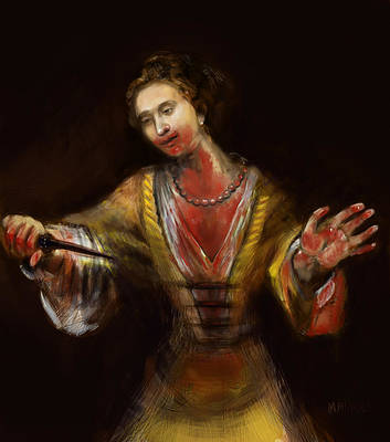 "Vampires in Art", blog post by Aspasia S. Bissas, aspasiasbissas.com, art. painting, classical art, vampire, vampires, Vampire Woman by Michael MacNeill